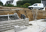 Réalisation des fondations à Trevillach